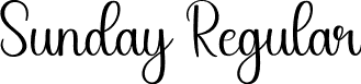 Sunday Regular font | Sunday.otf