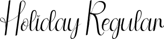 Holiday Regular font | Holiday.otf