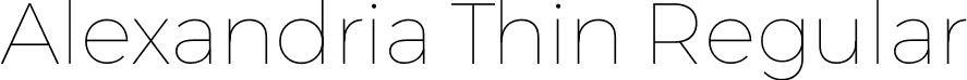 Alexandria Thin Regular font | Alexandria-Thin.ttf