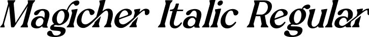 Magicher Italic Regular font | Magicher Italic.ttf