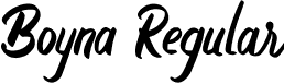 Boyna Regular font | Boyna-Rpw4v.otf