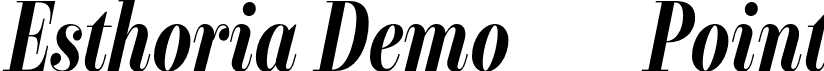 Esthoria Demo 24 Point font | EsthoriaDemo-24PointItalic.otf