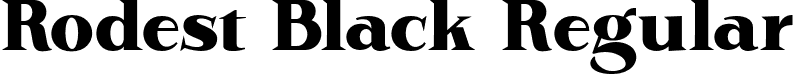 Rodest Black Regular font | Rodest-Black.otf