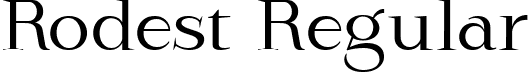 Rodest Regular font | Rodest-Regular.ttf