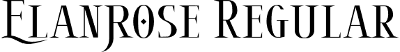 Elanrose Regular font | Elanrose-SVG.otf