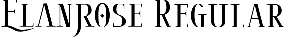 Elanrose Regular font | Elanrose-SVG.ttf