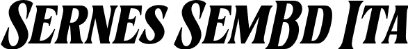 Sernes SemBd Ita font | Sernes-SemiBoldItalic.otf