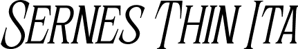 Sernes Thin Ita font | Sernes-ThinItalic.otf