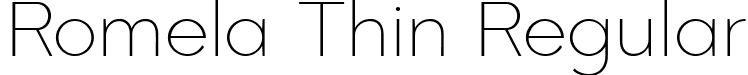 Romela Thin Regular font | romelathin-p729v.ttf