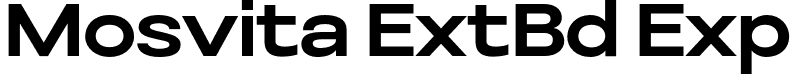 Mosvita ExtBd Exp font | mosvita-extraboldexpanded.otf