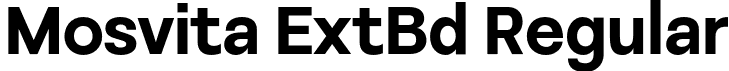 Mosvita ExtBd Regular font | mosvita-extrabold.otf