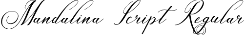 Mandalina Script Regular font | 464 Mandalina.ttf