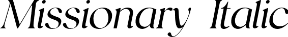 Missionary Italic font | Missionary-Italic.otf