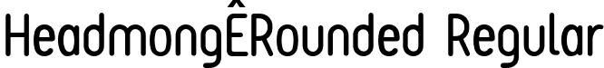 HeadmongÊRounded Regular font | Headmong Rounded-Regular.otf