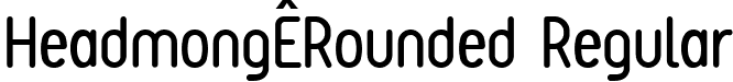 HeadmongÊRounded Regular font | Headmong Rounded-Regular.ttf