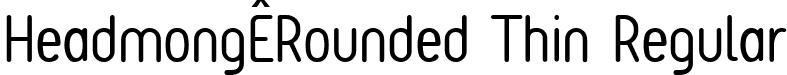 HeadmongÊRounded Thin Regular font | Headmong Rounded-Thin.ttf