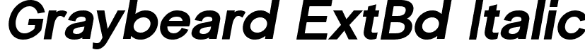 Graybeard ExtBd Italic font | Graybeard-ExtraBoldItalic.ttf