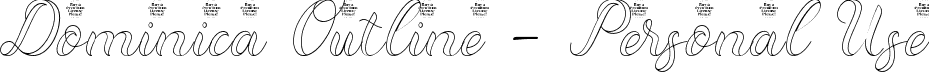 Dominica Outline - Personal Use font | Dominica Calligraphy Outline.otf