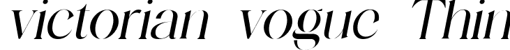 victorian vogue Thin font | victorianvogue-ThinItalic.ttf