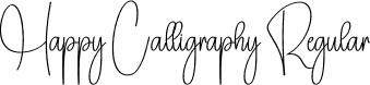 Happy Calligraphy Regular font | Happy-Calligraphy.otf