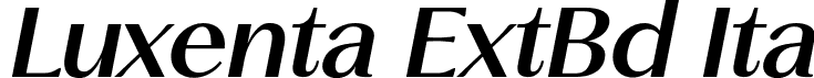 Luxenta ExtBd Ita font | Luxenta-ExtraBoldItalic.otf