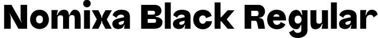 Nomixa Black Regular font | Nomixa-Black.otf