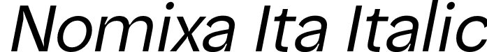 Nomixa Ita Italic font | Nomixa-Italic.otf