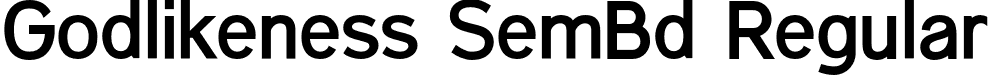 Godlikeness SemBd Regular font | Godlikeness-SemiBold.otf