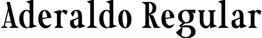 Aderaldo Regular font | Aderaldo.ttf