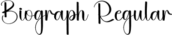 Biograph Regular font | Biograph.otf