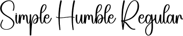 Simple Humble Regular font | Simple-Humble.otf