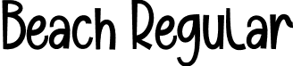 Beach Regular font | Beach.otf