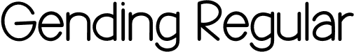 Gending Regular font | Gending.otf