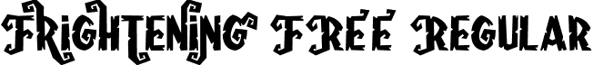 Frightening FREE Regular font | Frightening FREE.otf