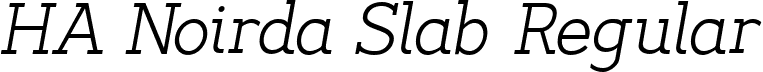 HA Noirda Slab Regular font | noirda-slab-regularitalic.ttf