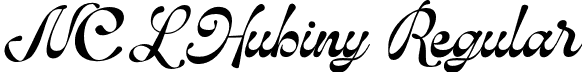 NCL Hubiny Regular font | NCL Hubiny DEMO.otf