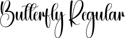 Butterfly Regular font | Butterfly.otf