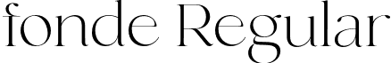 fonde Regular font | fonde.otf