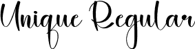 Unique Regular font | Unique.otf