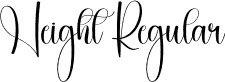 Height Regular font | Height.otf