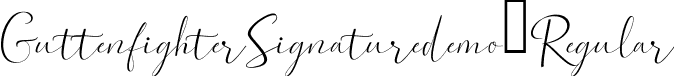 GuttenfighterSignaturedemo Regular font | GuttenfighterSignaturedemo.ttf