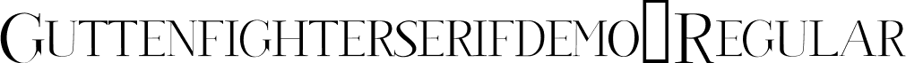 Guttenfighterserifdemo Regular font | Guttenfighterserifdemo.ttf