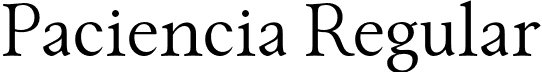 Paciencia Regular font | paciencia-regular.otf