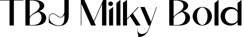 TBJ Milky Bold font | TBJMilkyMiniEdition-Bold.ttf