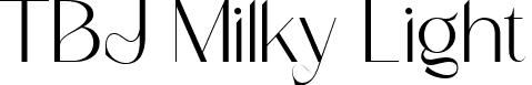 TBJ Milky Light font | TBJMilkyMiniEdition-Light.ttf