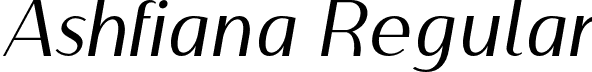 Ashfiana Regular font | Ashfiana Oblique.otf