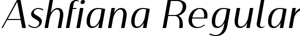 Ashfiana Regular font | Ashfiana Oblique.ttf