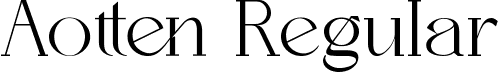 Aotten Regular font | aotten.ttf