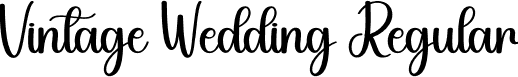 Vintage Wedding Regular font | Vintage-Wedding.otf