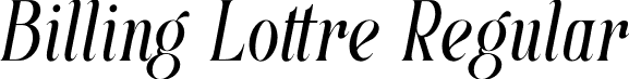 Billing Lottre Regular font | billing-lottre-regular.otf